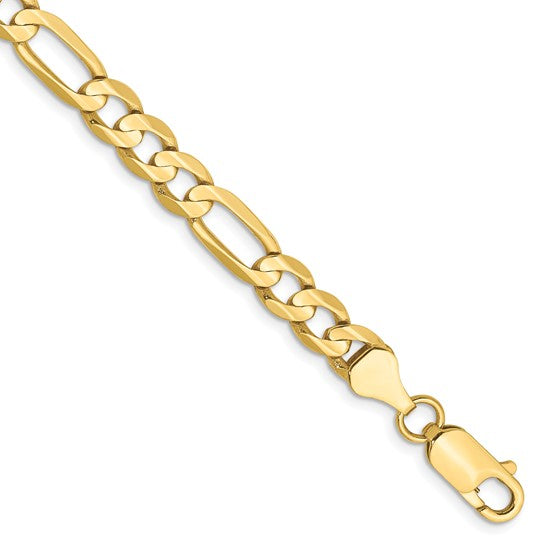 10K Gold 6mm Figaro Chain