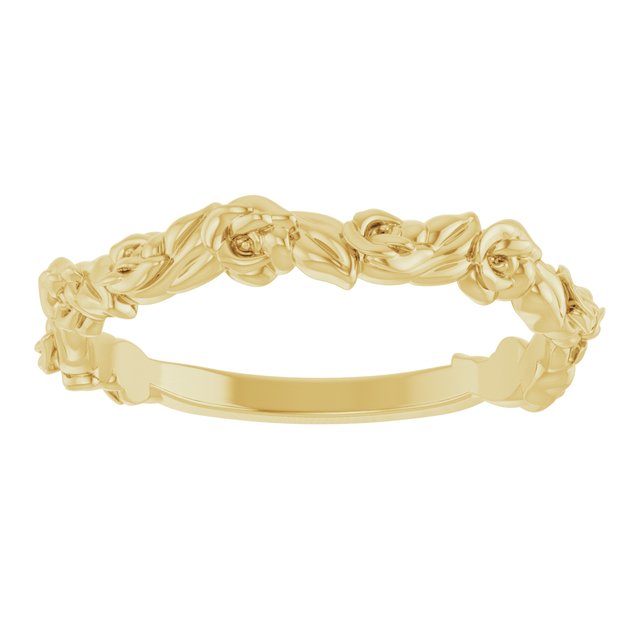 14K Gold Rose Ring