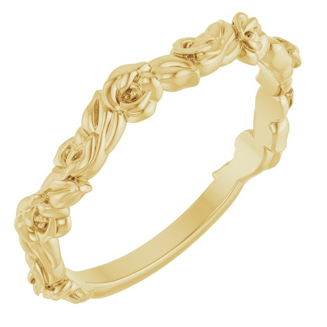 14K Gold Rose Ring
