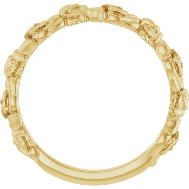 14K Gold Rose Ring