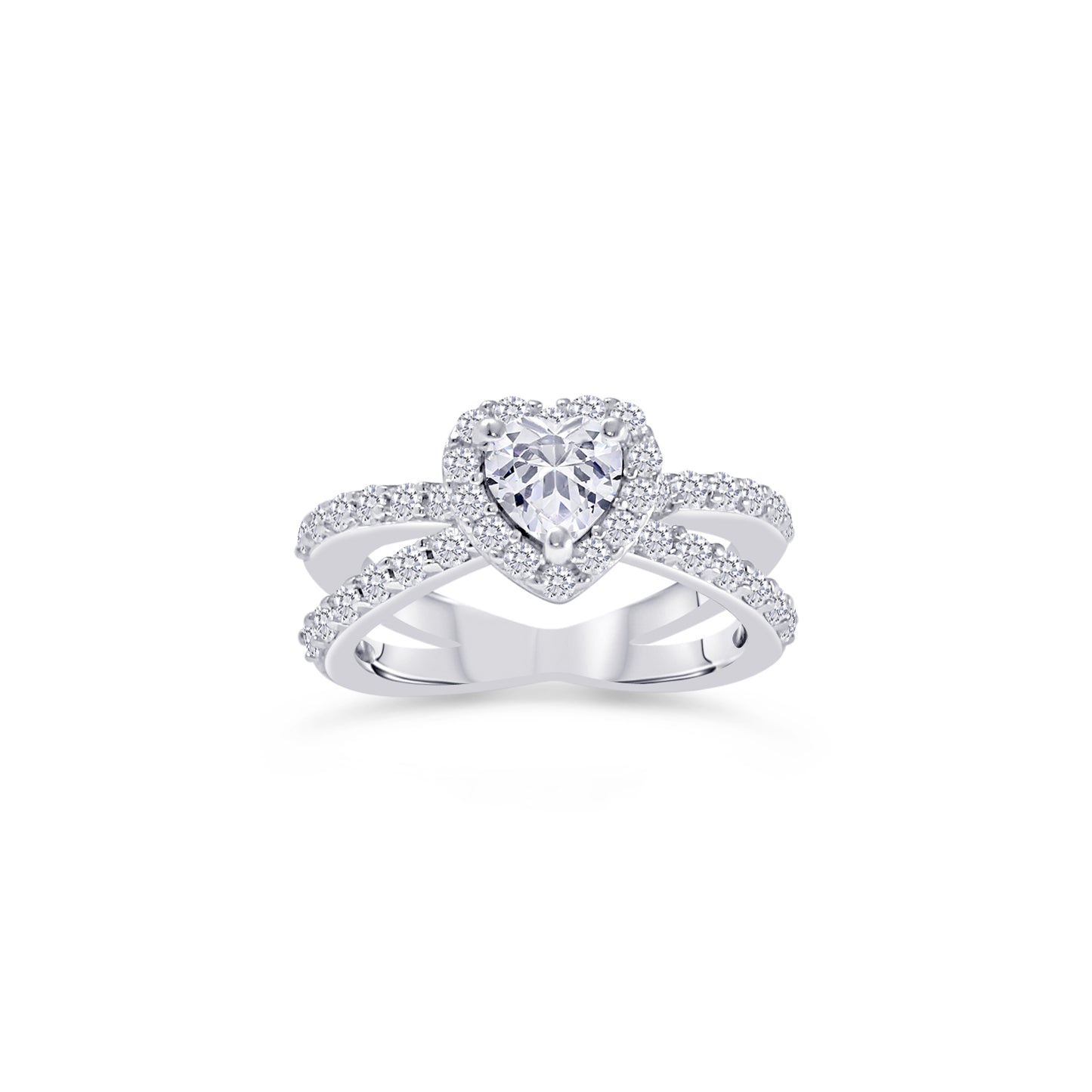 Heart Shaped Diamond Engagement Ring