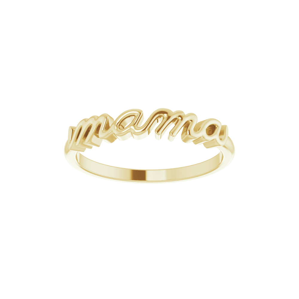 14K Gold Mama Ring