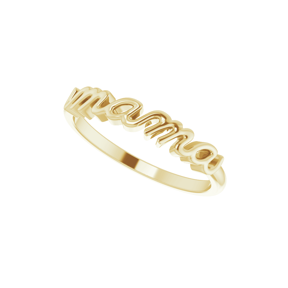 14K Gold Mama Ring