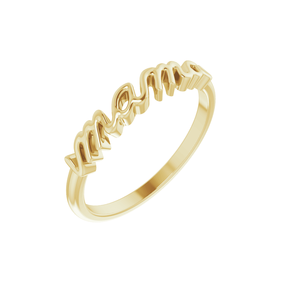 14K Gold Mama Ring