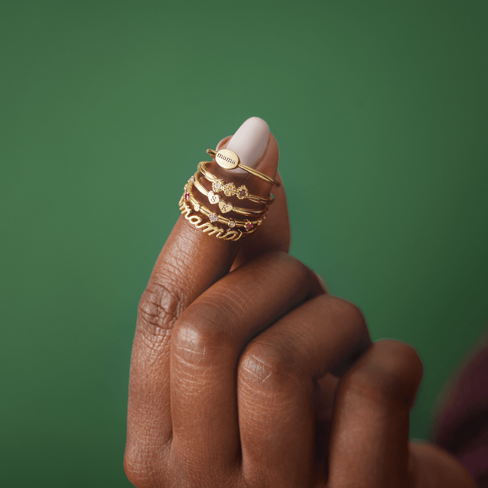 14K Gold Mama Ring