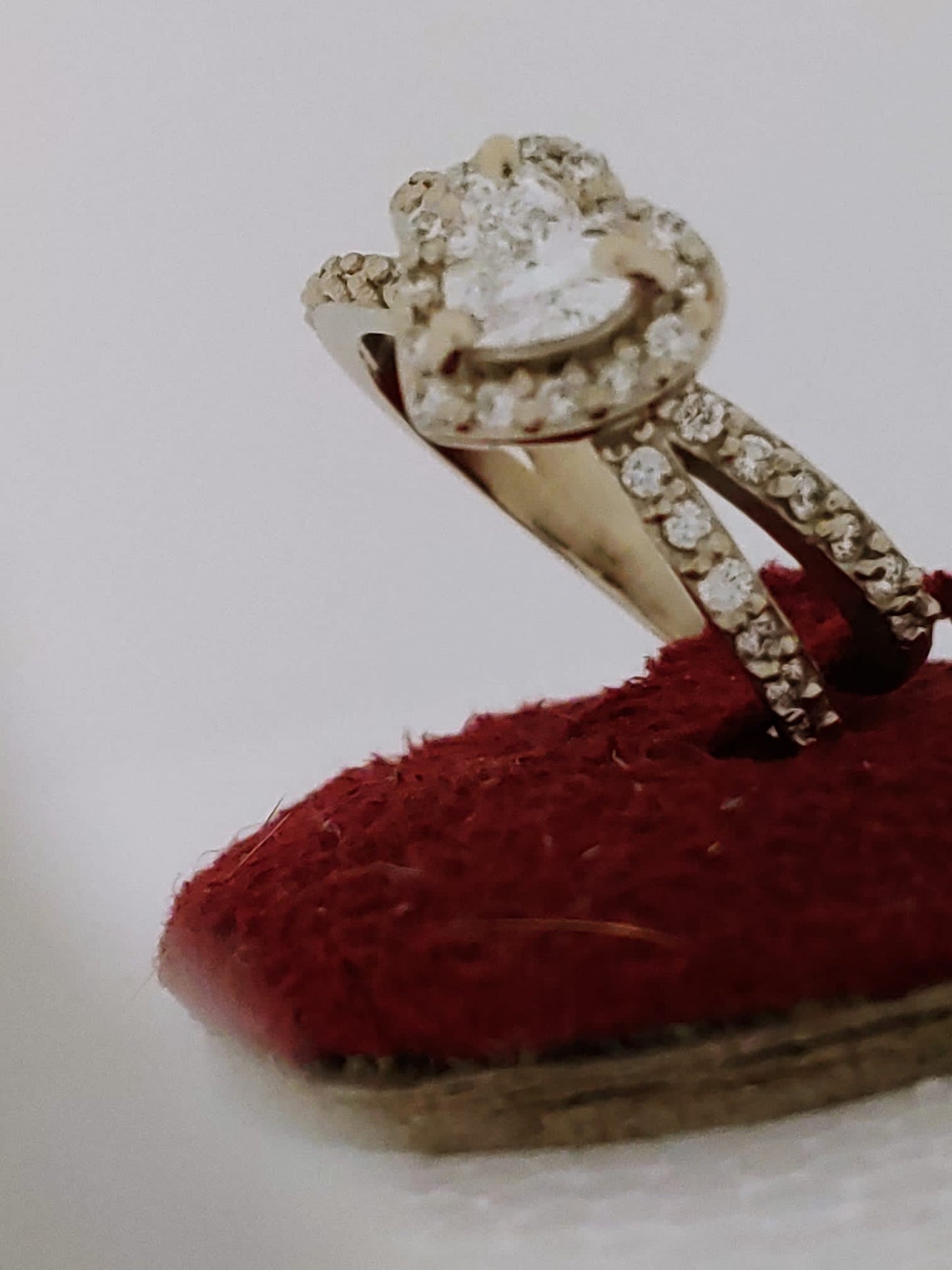 Heart Shaped Diamond Engagement Ring