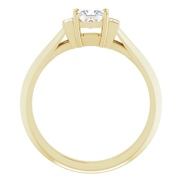Square Diamond Engagement Ring