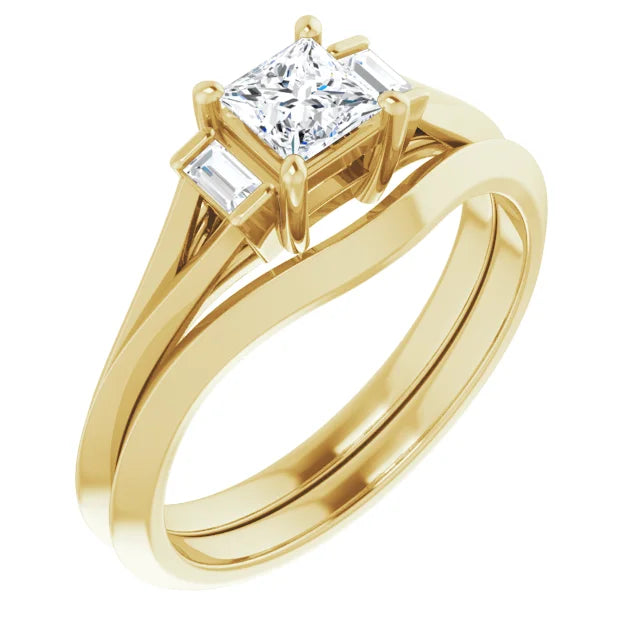 Square Diamond Engagement Ring