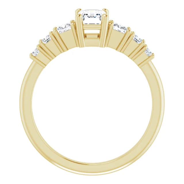 Emerald Shape Diamond Engagement Ring