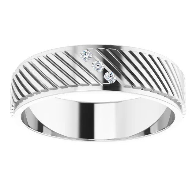 14K Gold Accented Diamond Band