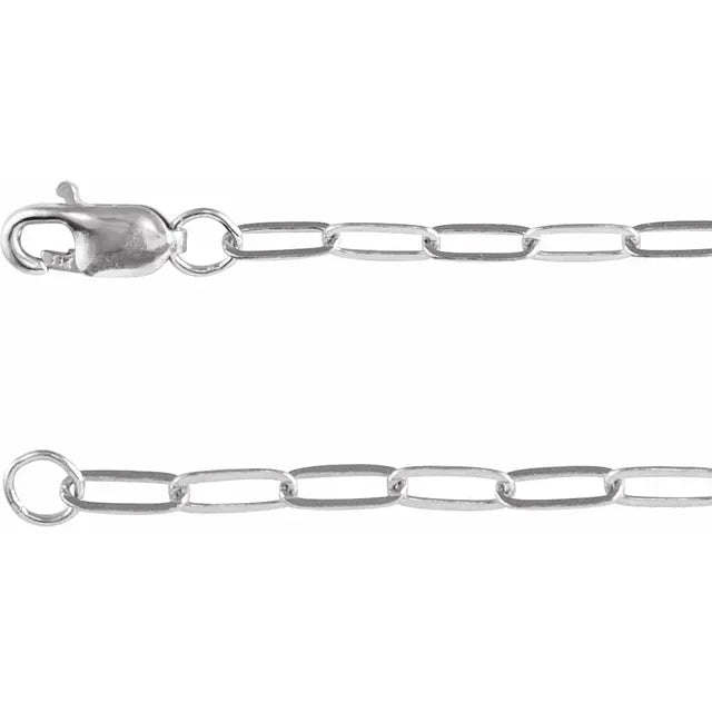14K Gold Elongated Link Cable Chain