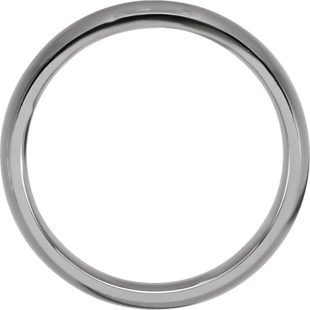 Black Titanium Domed Polished Band