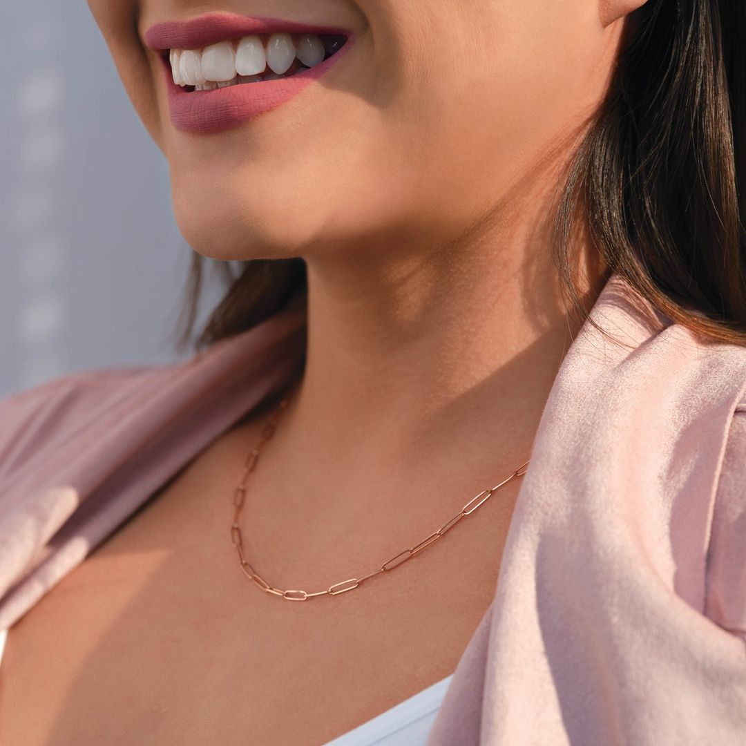 14K Gold Elongated Link Cable Chain