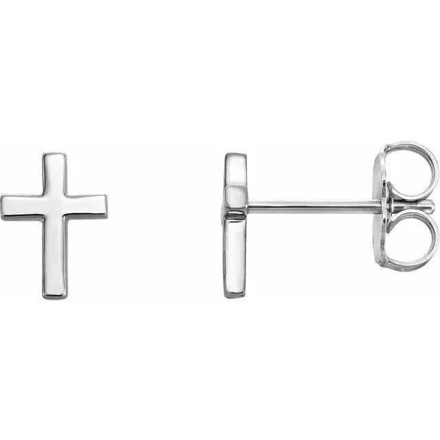 Sterling Silver Cross Earrings