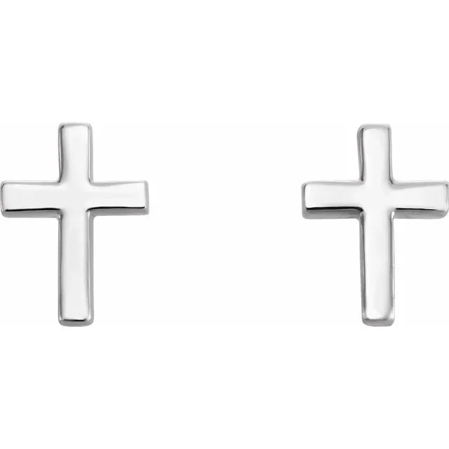 Sterling Silver Cross Earrings