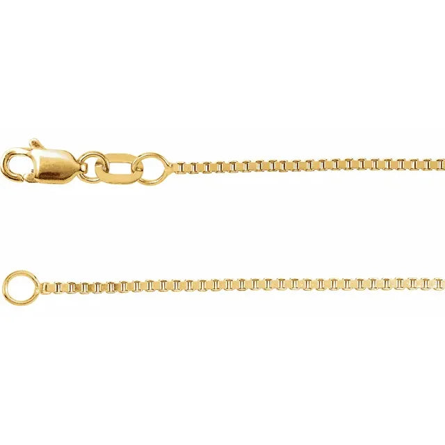 14K Gold 1mm Box Chain