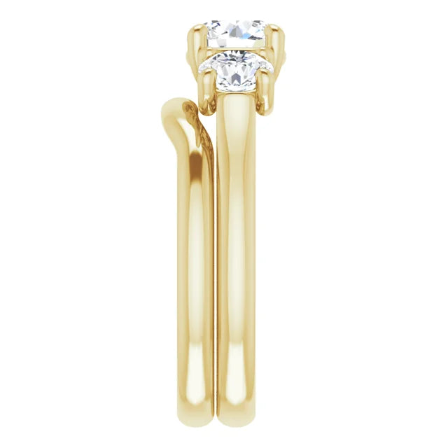Three Stone Round Engagement Ring