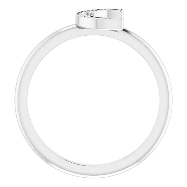 Stackable Diamond Crescent Ring