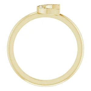 Stackable Diamond Crescent Ring