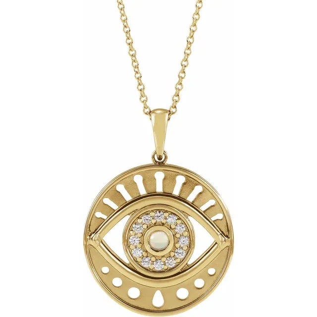 Diamond Evil Eye Necklace