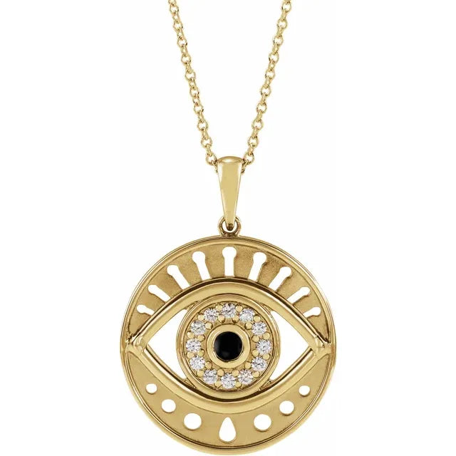 Diamond Evil Eye Necklace
