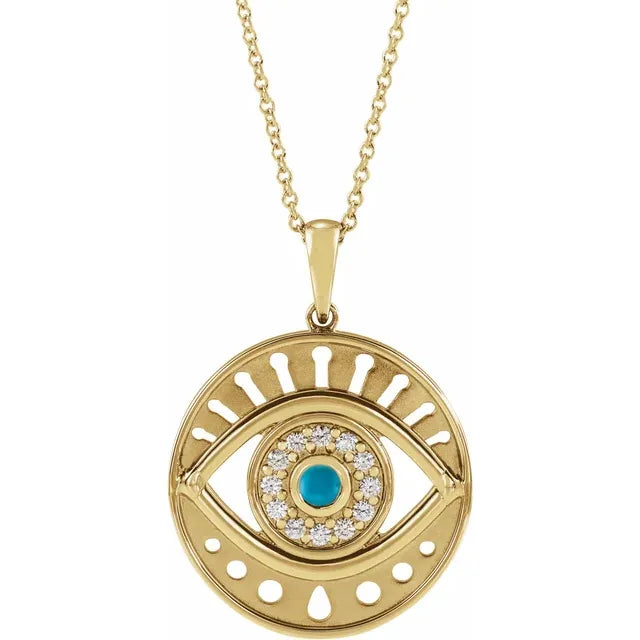 Diamond Evil Eye Necklace