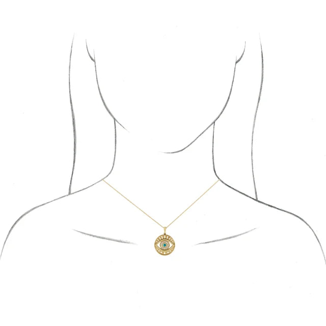 Diamond Evil Eye Necklace