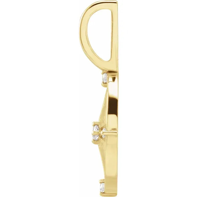 Diamond Compass Charm/Pendant