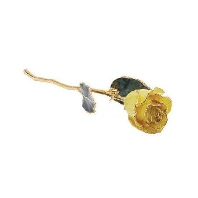 Yellow Rose with 24K Gold Trim