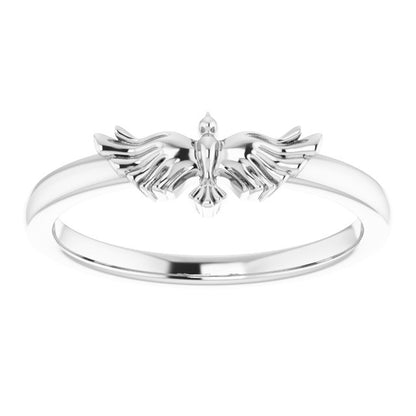 14K Gold Stackable Holy Spirit Dove Ring