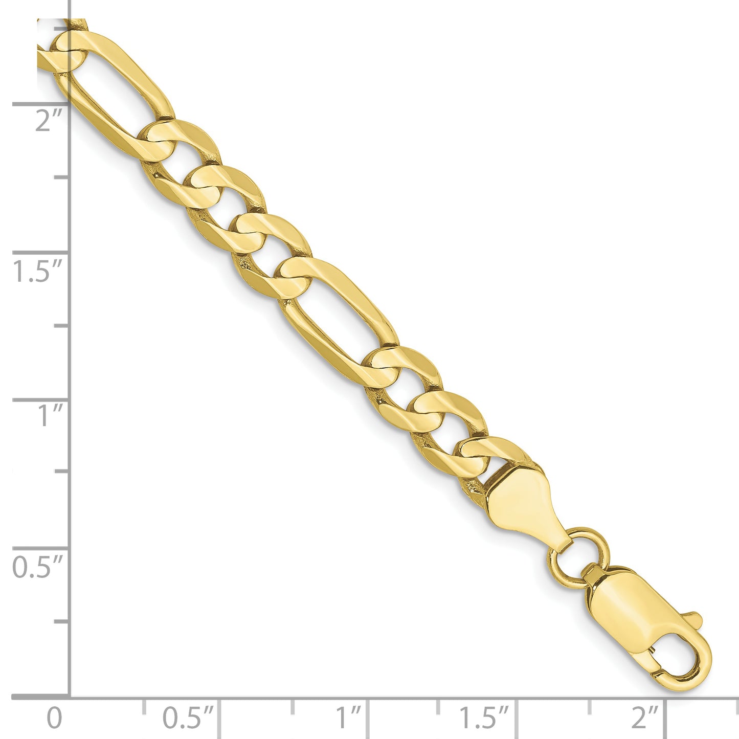 10K Gold 6mm Figaro Chain