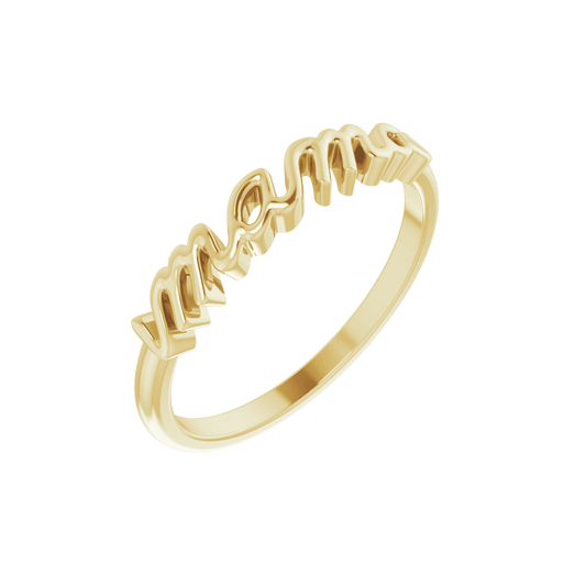 14K Gold Mama Ring