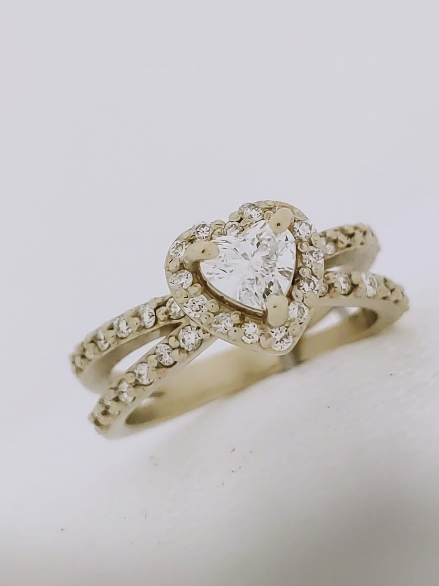 Heart Shaped Diamond Engagement Ring