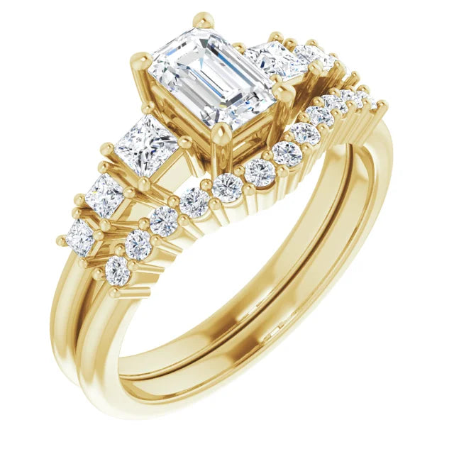 Emerald Shape Diamond Engagement Ring