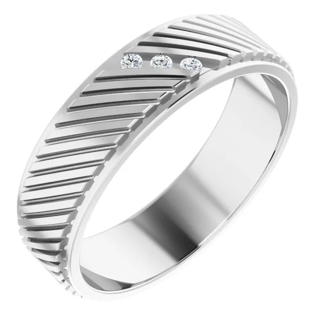 14K Gold Accented Diamond Band